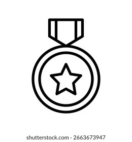Vector de Medalla de Honor y Reconocimiento, Ilustración de la insignia del premio, logro diplomático y premio de la paz