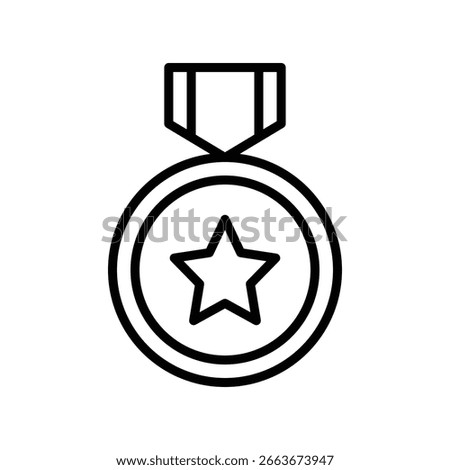Medal Vector for Honor and Recognition, Award badge illustration, diplomacy achievement and peace prize
