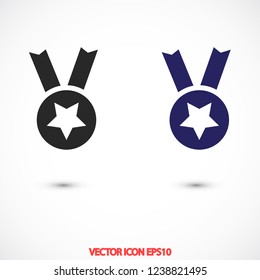 medal vector icon 10 eps
