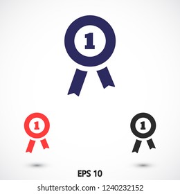 medal vector icon 10 eps