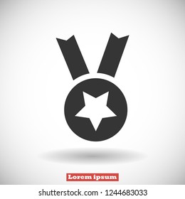 medal vector icon 10 eps