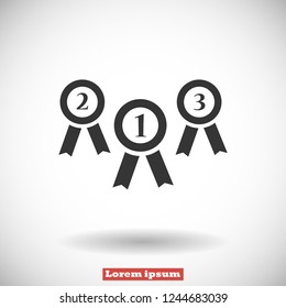 medal vector icon 10 eps