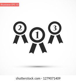 medal vector icon 10 eps