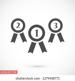 medal vector icon 10 eps