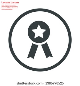 medal vector icon 10 eps , Lorem ipsum Flat design