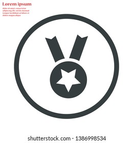 medal vector icon 10 eps , Lorem ipsum Flat design
