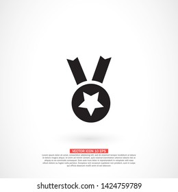 medal vector icon 10 eps , Lorem ipsum Flat design