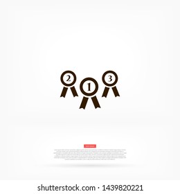 medal vector icon 10 eps , Lorem ipsum Flat design