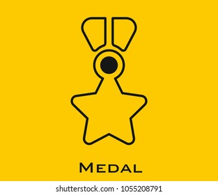 Medal vector icon