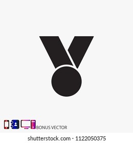 Medal vector icon 