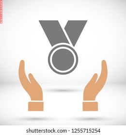 Medal vector icon 