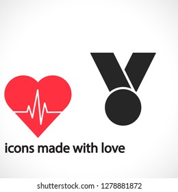 Medal vector icon 