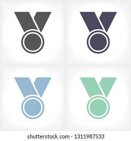 Medal vector icon 