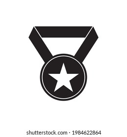 Medal Vector icon. Achieve vector icon illustration sign. Award vector icon