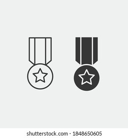 medal vector icon award sports and army