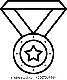 Medal vector icon. Can be used for printing, mobile and web applications.