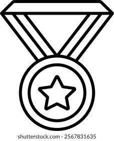 Medal vector icon. Can be used for printing, mobile and web applications.