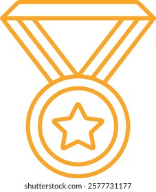 Medal vector icon. Can be used for printing, mobile and web applications.