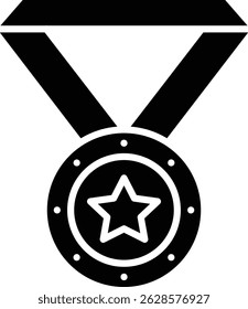 Icono de Vector de medalla. Se puede utilizar para aplicaciones de impresión, móviles y de Web.