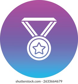 Medaillenvektorsymbol. Kann für Druck-, Mobil- und Web-Anwendungen verwendet werden.