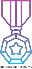 Medal vector icon. Can be used for printing, mobile and web applications.