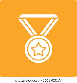 Icono de Vector de medalla. Se puede utilizar para aplicaciones de impresión, móviles y de Web.