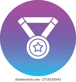 Icono de Vector de medalla. Se puede utilizar para aplicaciones de impresión, móviles y de Web.