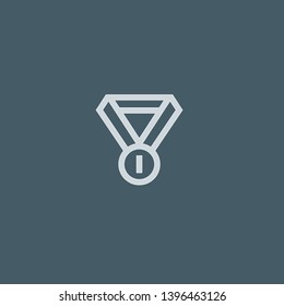 Medal vector icon. Medal concept stroke symbol design. Thin graphic elements vector illustration, outline pattern for your web site design, logo, UI. EPS 10.