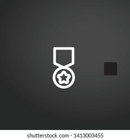 Medal vector icon. Medal concept stroke symbol design. Thin graphic elements vector illustration, outline pattern for your web site design, logo, UI. EPS 10.