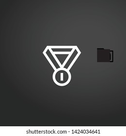 Medal vector icon. Medal concept stroke symbol design. Thin graphic elements vector illustration, outline pattern for your web site design, logo, UI. EPS 10.