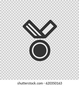 Medal vector icon eps 10 on transparent background.