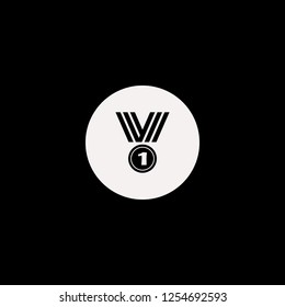 medal vector icon. flat medal design. medal illustration for graphic 