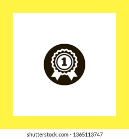 medal vector icon. flat design