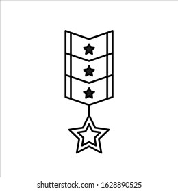Medal vector icon. Medal flat sign design. Medal symbol pictogram. Rank icon
