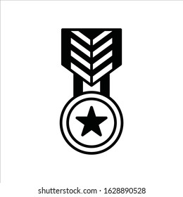 Medal vector icon. Medal flat sign design. Medal symbol pictogram. Rank icon