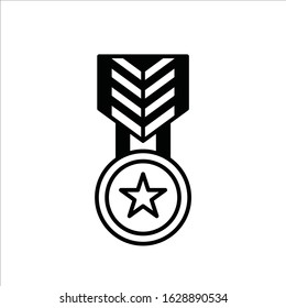 Medal vector icon. Medal flat sign design. Medal symbol pictogram. Rank icon