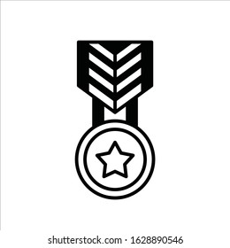 Medal vector icon. Medal flat sign design. Medal symbol pictogram. Rank icon