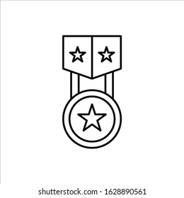 Medal vector icon. Medal flat sign design. Medal symbol pictogram. Rank icon