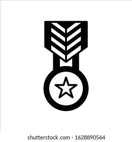 Medal vector icon. Medal flat sign design. Medal symbol pictogram. Rank icon