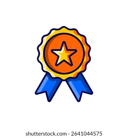 medal vector icon illustration isolated on white background