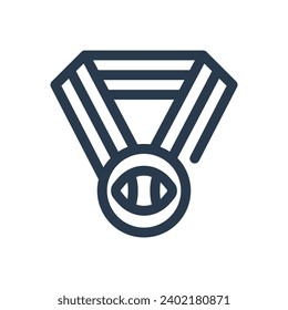 Medal Vector Icon Illustration auf American Football