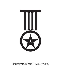 Medal vector icon  illustration symbol