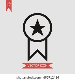 Medal vector icon, illustration symbol