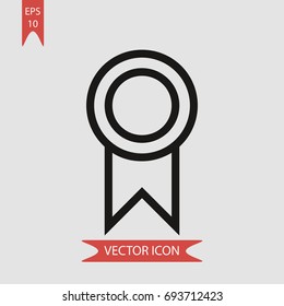 Medal vector icon, illustration symbol