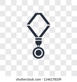Medal vector icon isolated on transparent background, Medal logo concept