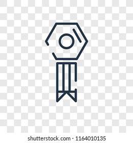 Medal vector icon isolated on transparent background, Medal logo concept