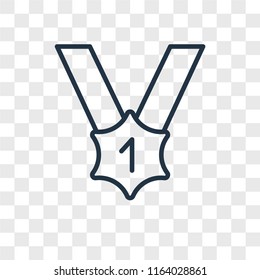 Medal vector icon isolated on transparent background, Medal logo concept