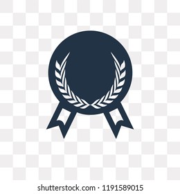 Medal vector icon isolated on transparent background, Medal transparency concept can be used web and mobile