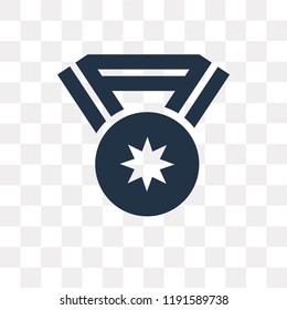 Medal vector icon isolated on transparent background, Medal transparency concept can be used web and mobile