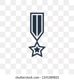 Medal vector icon isolated on transparent background, Medal transparency concept can be used web and mobile
